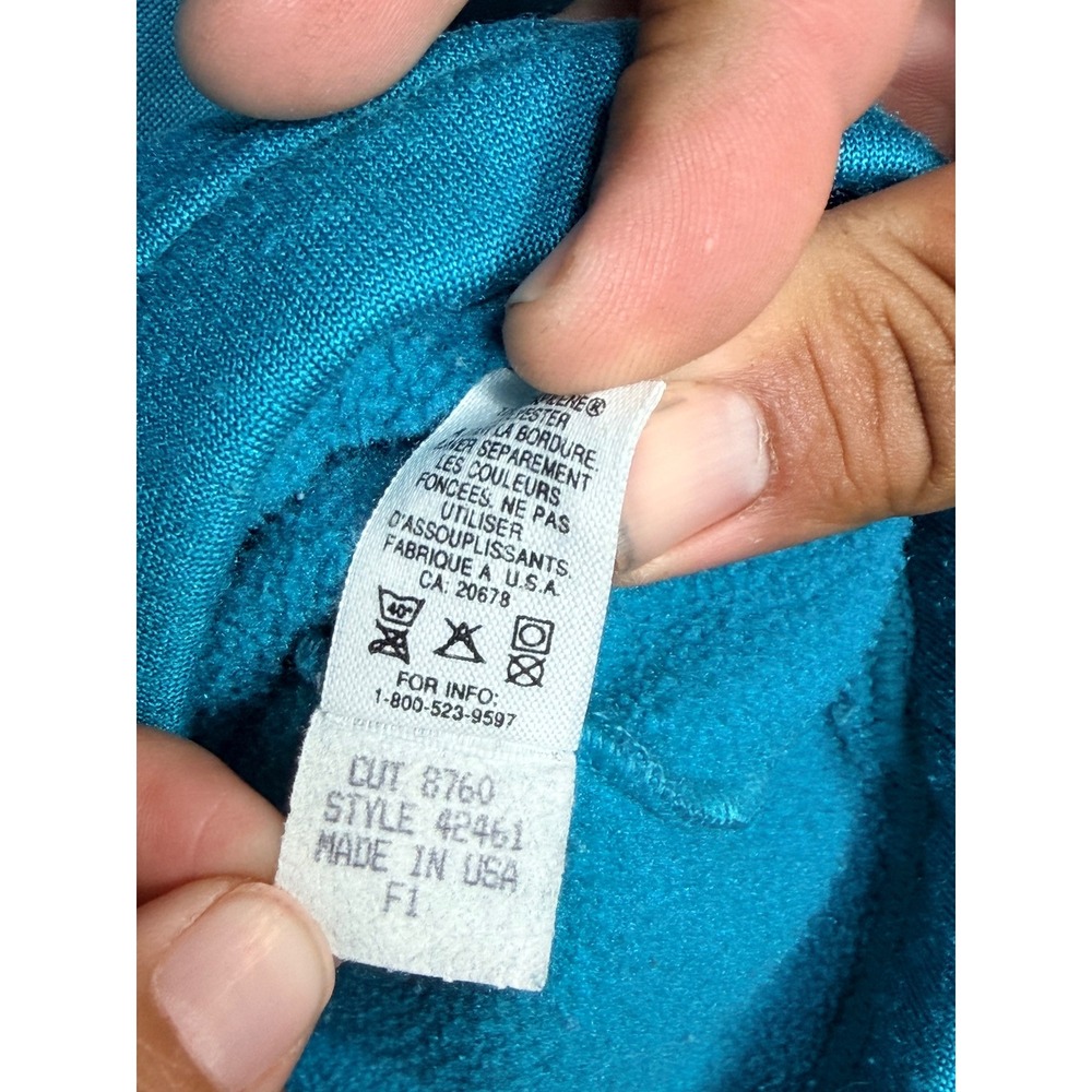 Patagonia Capilene Fleece Pullover Teal Purple 1/4 Zip Vintage 42461 F1 USA Med - Picture 5 of 9